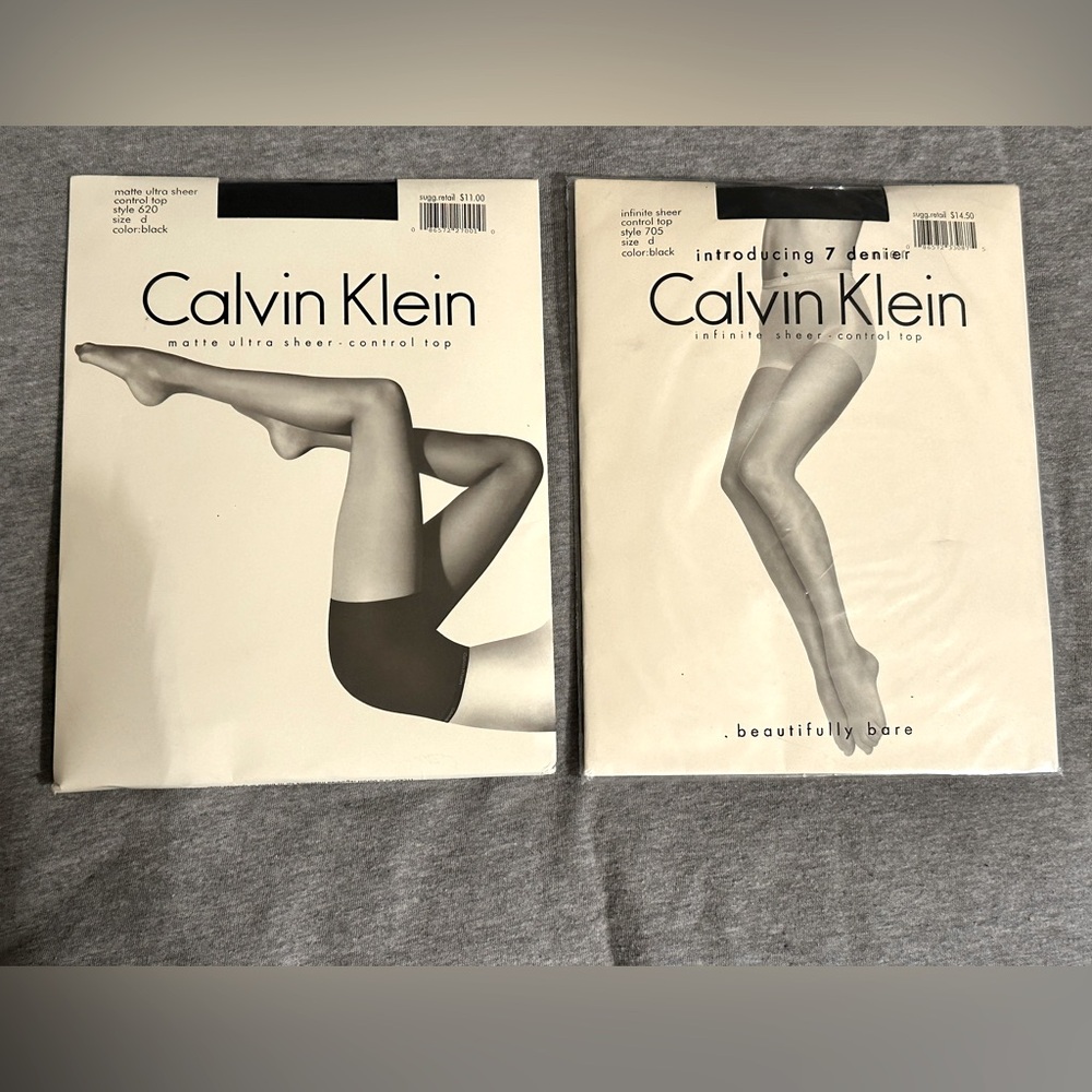 Vintage Calvin Klein Pantyhose D Black 2 packs